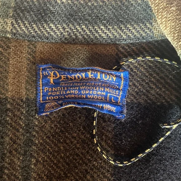 Pendleton Green and Brown Plaid Shirt Jacket - Picture 2 of 15